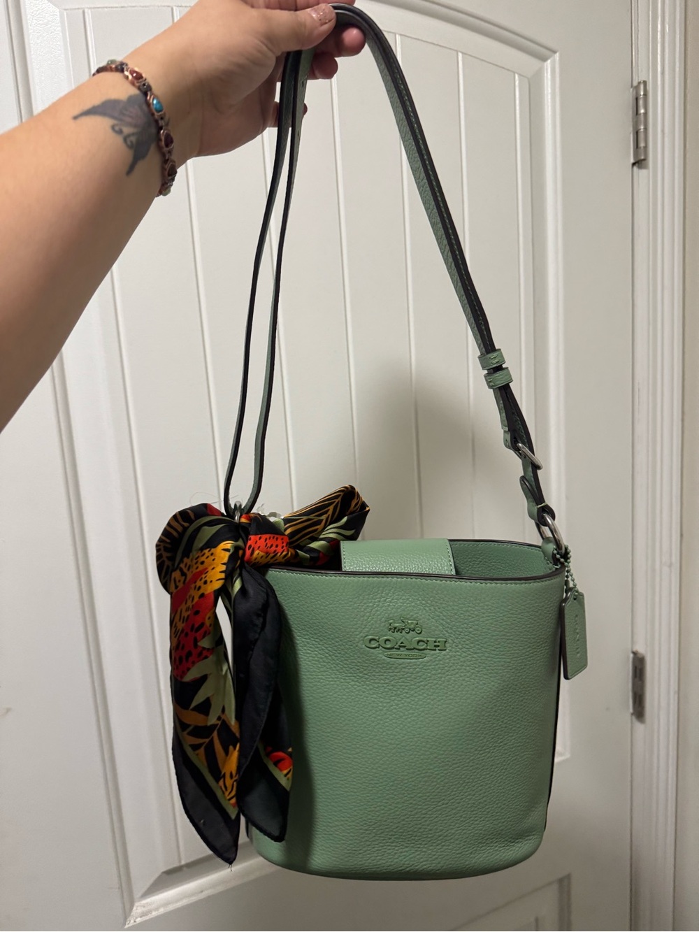 COACH Pebbled Leather Bucket Bag - Picture 2 of 4